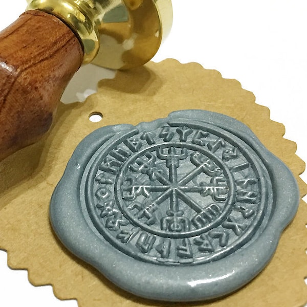 VIKING RUNE VEGVISIR Wax Seal Stamp (large version) / Wedding Invitation / Birthday Party / Envelope Letter