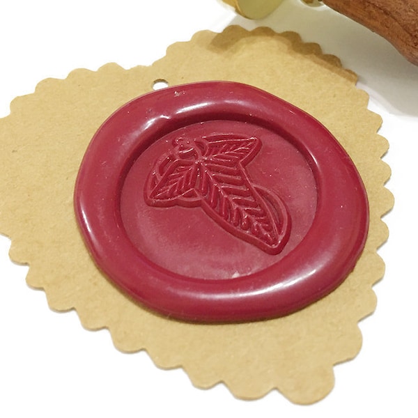 ELVISH LEAF Wax Seal Stamp / Wedding Invitation / Party Invitation / Wax Stick Sealing Starter Tool Kit (ref : N)