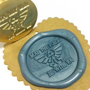 ZELDA WINGCREST Wachssiegel Stempel / Hochzeitseinladung / Geburtstagsparty / Legend of Zelda Inspiriert / Möge die Macht mit Dir sein (ref : T) m1