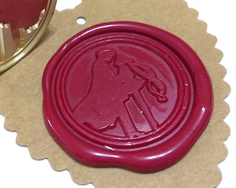 COUPLE SILHOUETTE Japan Anime Character Wax Seal Stamp / Wedding Invitation / Birthday Party Invitation Stamp