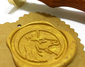 UNICORN in MOONLIGHT Wax Seal Stamp / Wedding Invitation / Birthday Party / Envelope Letter Seal / Gift Box Set (ref : M)