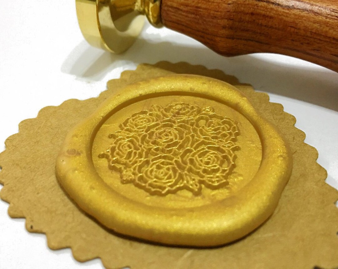 Rose Flower Bouquet Wax Seal Stamp - Etsy