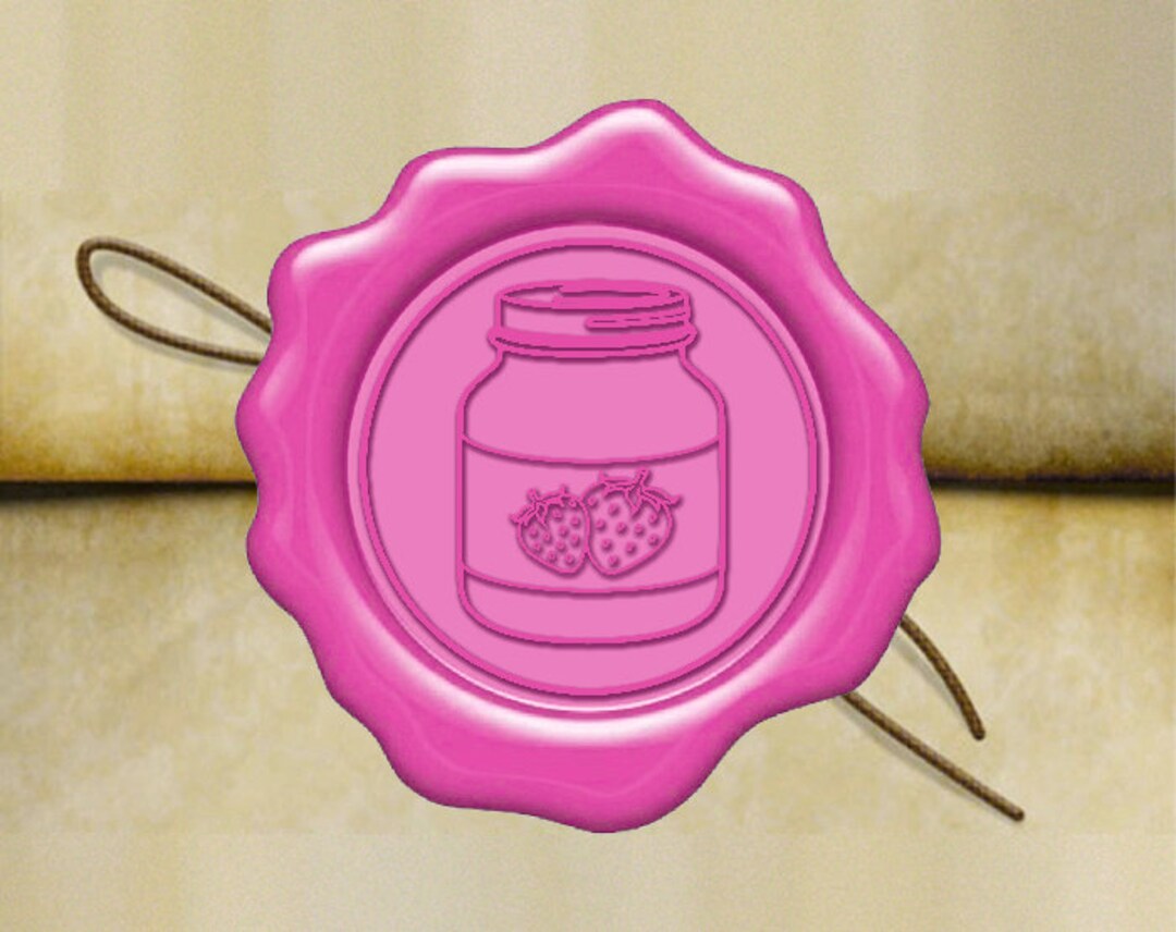 STRAWBERRY JAM JAR Wax Seal Stamp / Wedding Invitation / Etsy