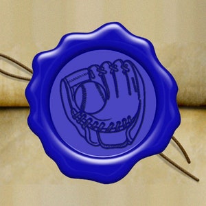 LUVA DE BEISEBOL Carimbo de cera / convite de casamento / festa de aniversário / carimbo esportivo / lacre de cera / kit inicial / conjunto de caixa de presente (ref.: M)