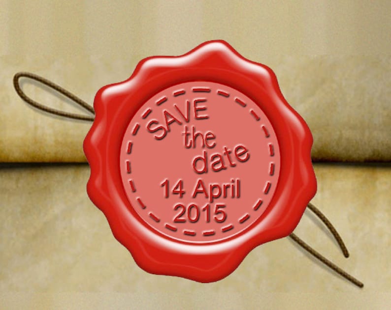 SAVE THE DATE Custom Personalized Wax Seal Stamp Wedding Invitation Birthday Party Gift Box Set