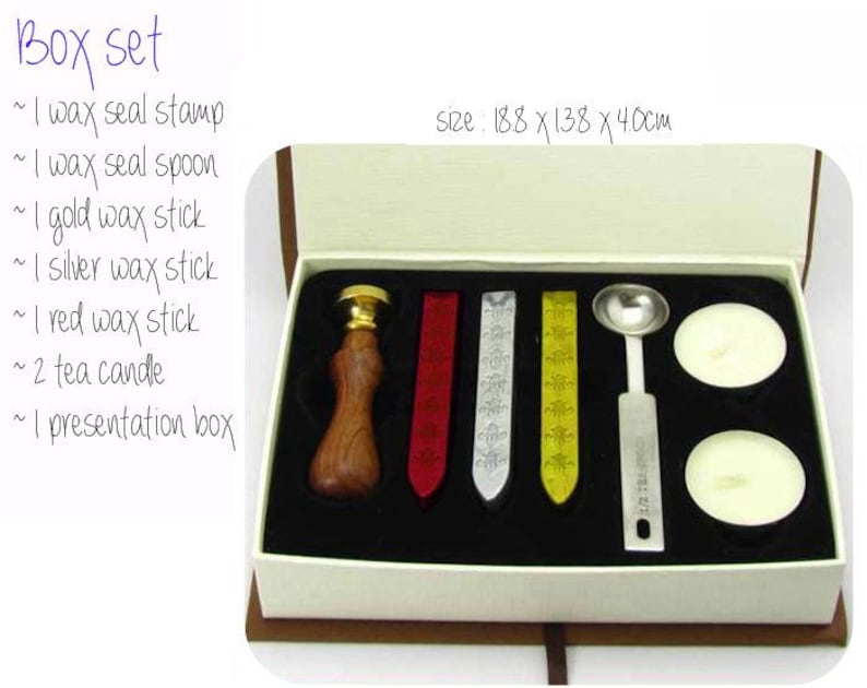 ARWEN EVENSTAR Wax Seal Stamp or Wax Stick Sealing Starter Tool Kit ref : P image 4