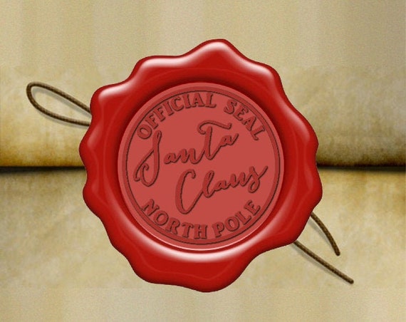 OFFICIAL SEAL Santa Claus North Pole Wax Seal Stamp / Xmas / | Etsy