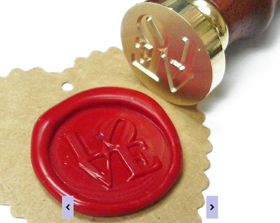 LOVE Wax Seal Stamp / Wedding Party Invitation / Envelop Seal / Letter Seal  / Wax Stick Box Set ref : M 