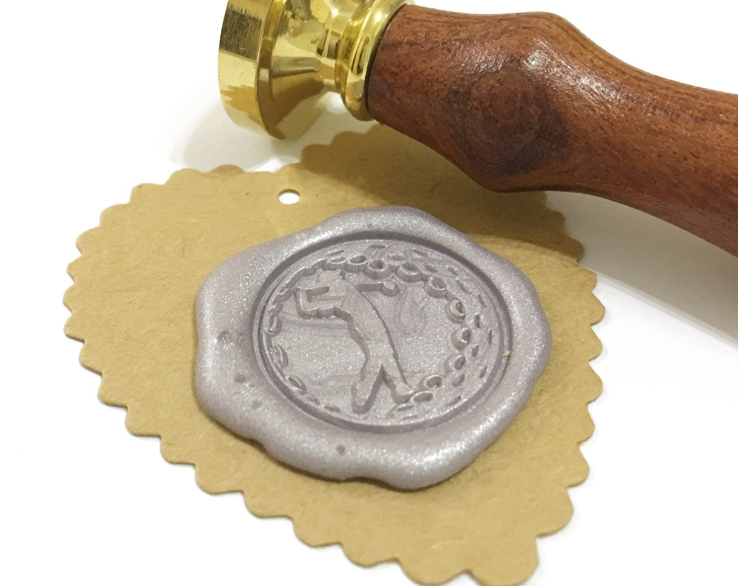 CRASPIRE Hedgehog Wax Seal Stamp - 25mm Brass Seal With Wood Handle For Envelopes & Invitations