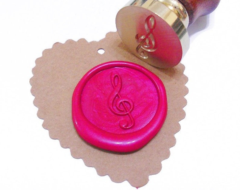 MUSIC NOTE Treble Clef Wax Seal Stamp Wedding Invitation Birthday Party Envelope Letter Stamp Gift Box Set ref : L