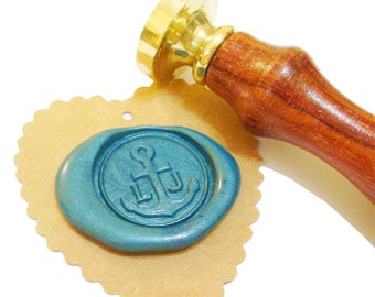 Nautical Anchor Custom Initials Wax Seal Stamp: Wedding Invitation