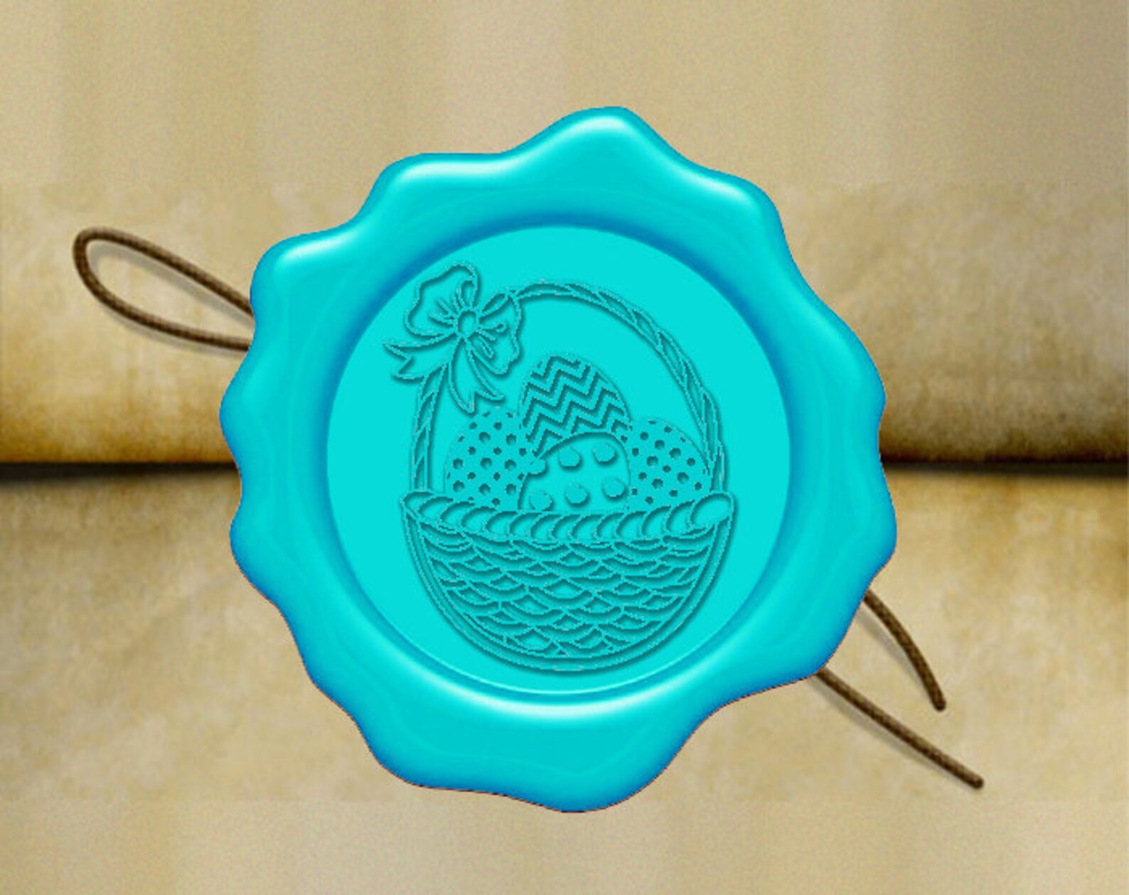 EASTER EGG BASKET Wax Seal Stamp / Wedding Invitation / Etsy