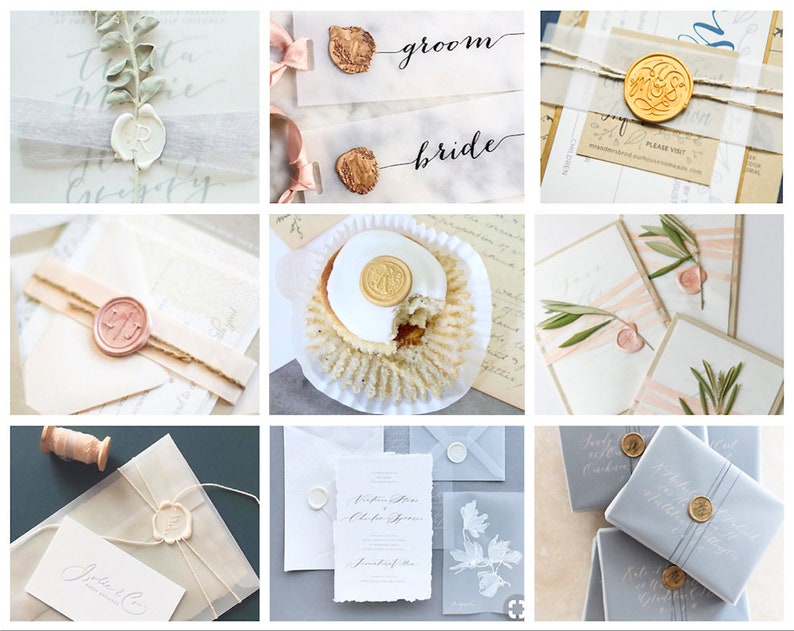 ref : M THANK YOU Laurel Wreath Leaf Wax Seal Stamp Wedding Invitation Stamp Envelops Seal Letter Seal Wax Stick Box Set