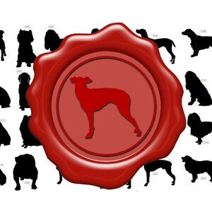 HONDENPORTRET lakzegelstempel / PUPPY / terriër / papillon / poedel / mopshond / bulldog / corgi / aanwijzer / retriever / stempel bruiloft