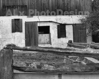 Barn photograph rural Ontario black and white photo
