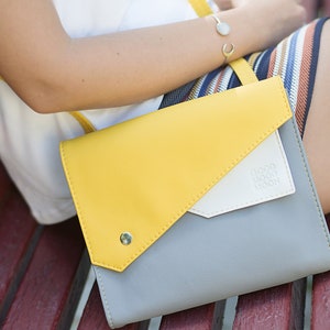 Small crossbody bag Vegan leather bag Yellow crossbody purse Vegan bag Gray leather crossbody bag women Vegan crossbody bag Vegan purse