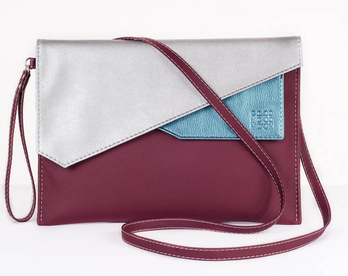 Envelope Purse Crossbody iPad Purse Burgundy Clutch Bag Vegan Etsy