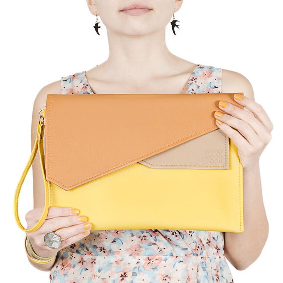 Items similar to Envelope clutch Vegan leather clutch bag Ipad case