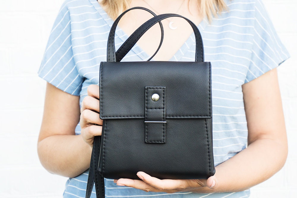 faux leather crossbody bag