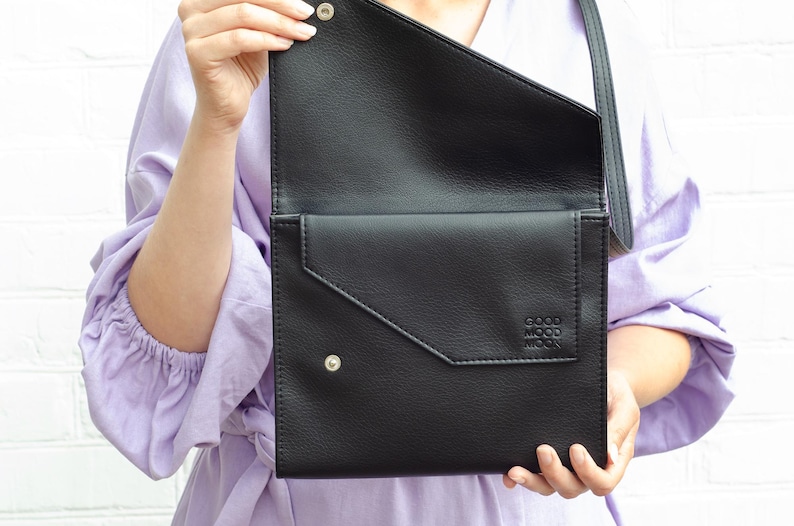 Small crossbody bag Vegan leather bag women Yellow crossbody purse Geometric purse with flap image 10