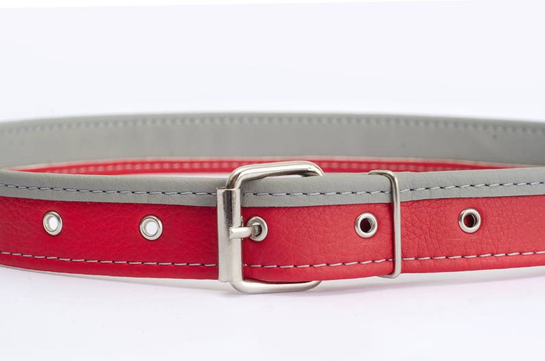 Vegan leather belt for women Red belt Vegan belt Waist belt Etsy