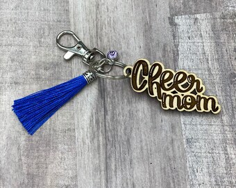Megaphone Cheer Keychain w Tassel