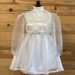 Communion Dress- 60s style white babydoll.