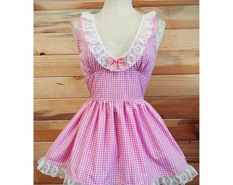 Chickadee Dress in Pink Gingham