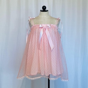 vintage lingerie babydoll dress cap sleeves lace Vintage Lingerie Babydoll Dress Cap Sleeves Lace