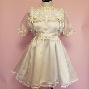Joscelyn Dress- vintage 50&#39;s style white babydoll style