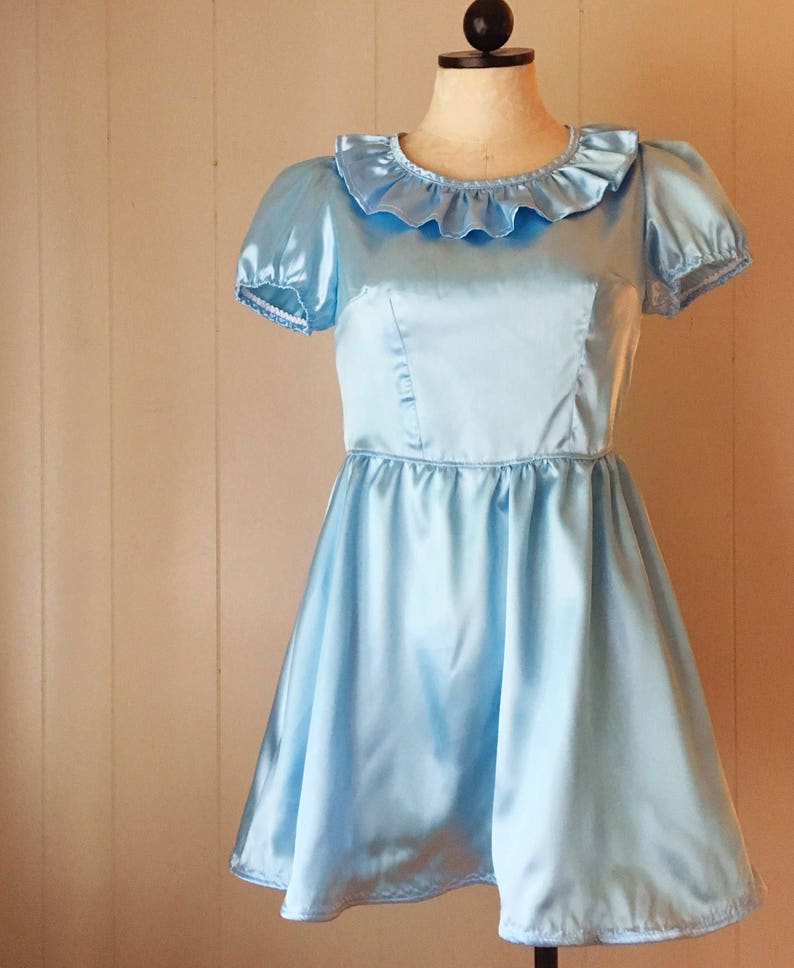 Satin Square Dance Dress White Babydoll Etsy