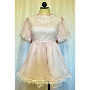 Antoinette Babydoll- pink dress- ruffled lace- womens clothing