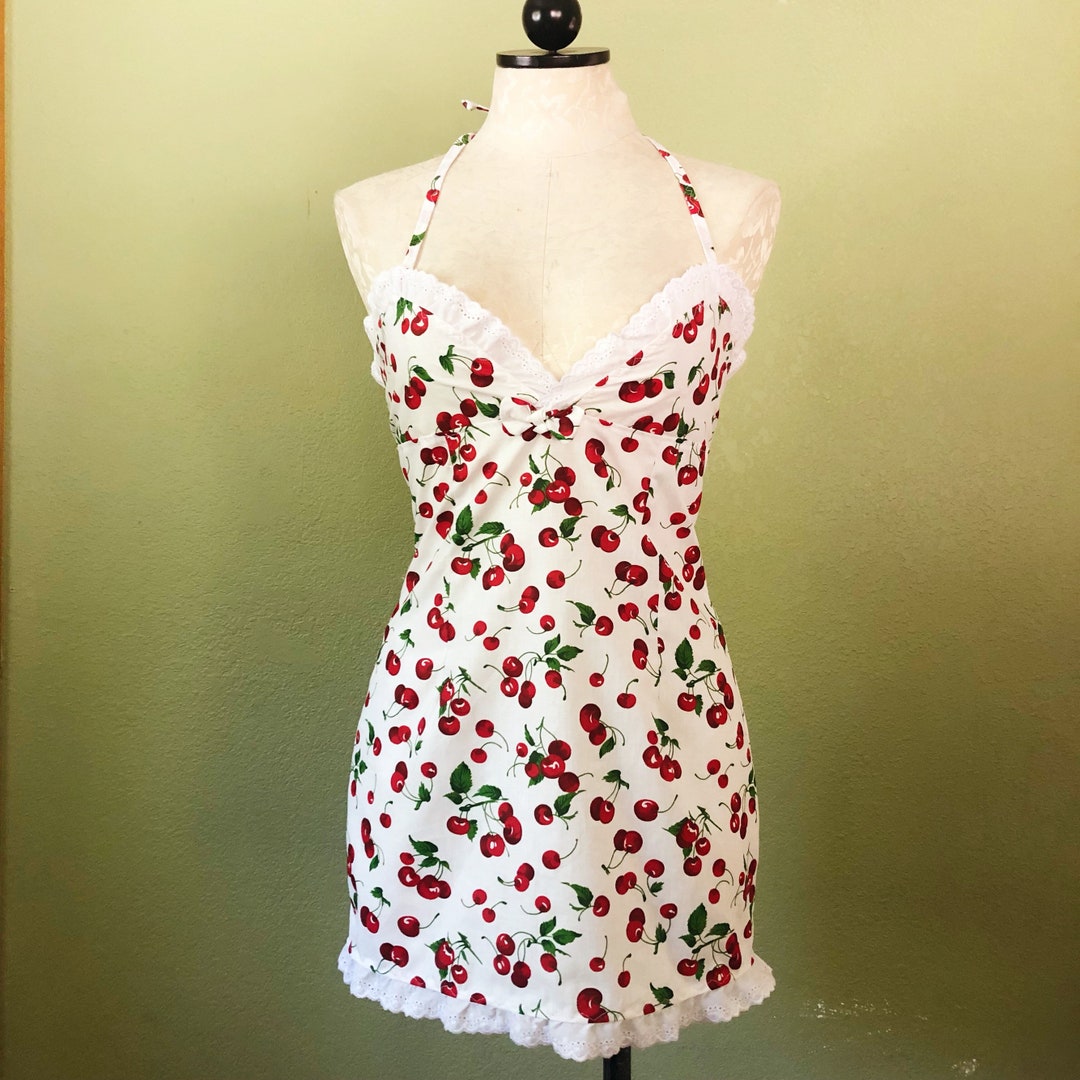 Cherry Debra Dress- Cotton Mini Dress - Etsy
