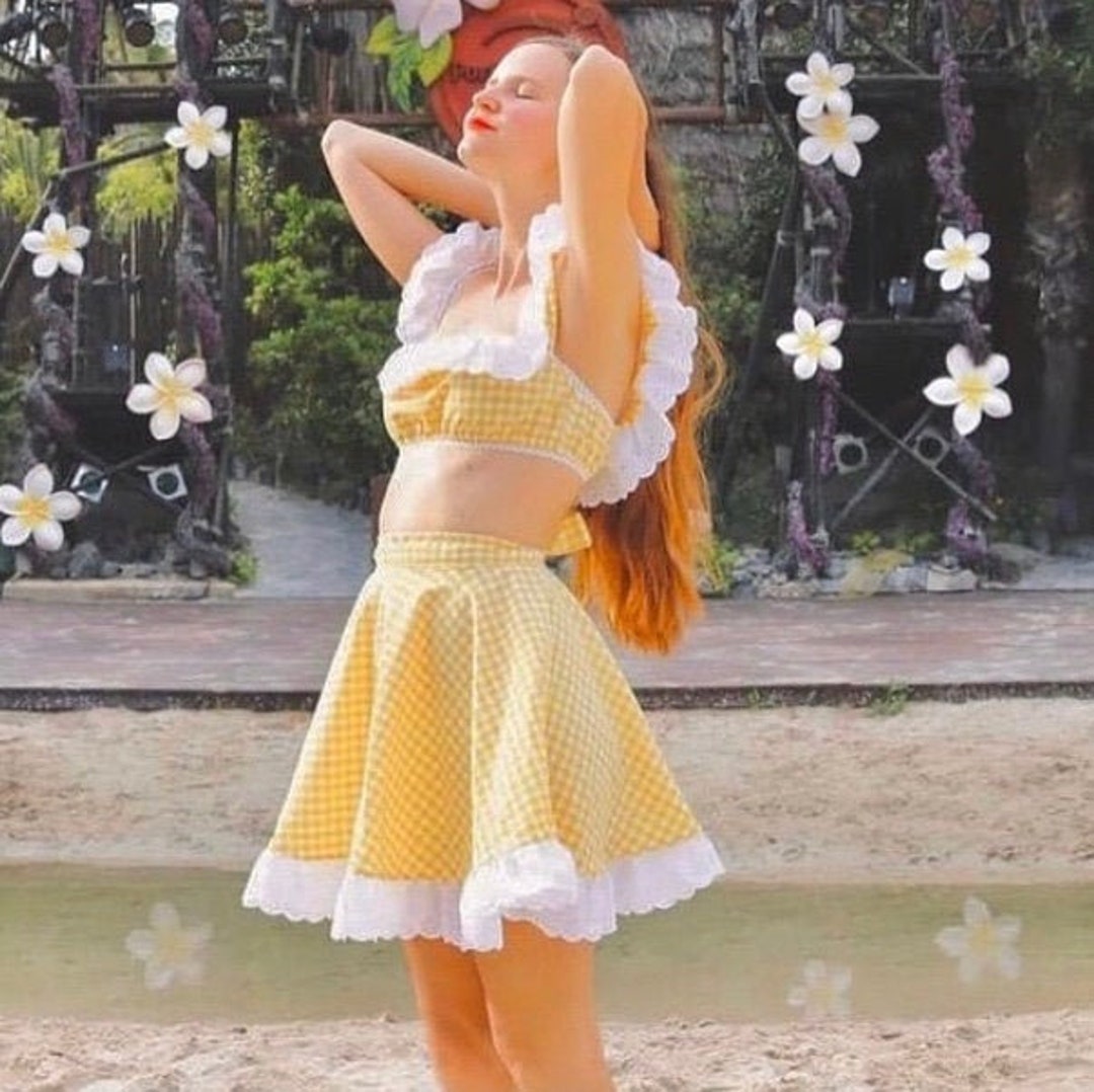 Dolly Set Gingham Crop Top and Matching Skirt - Etsy