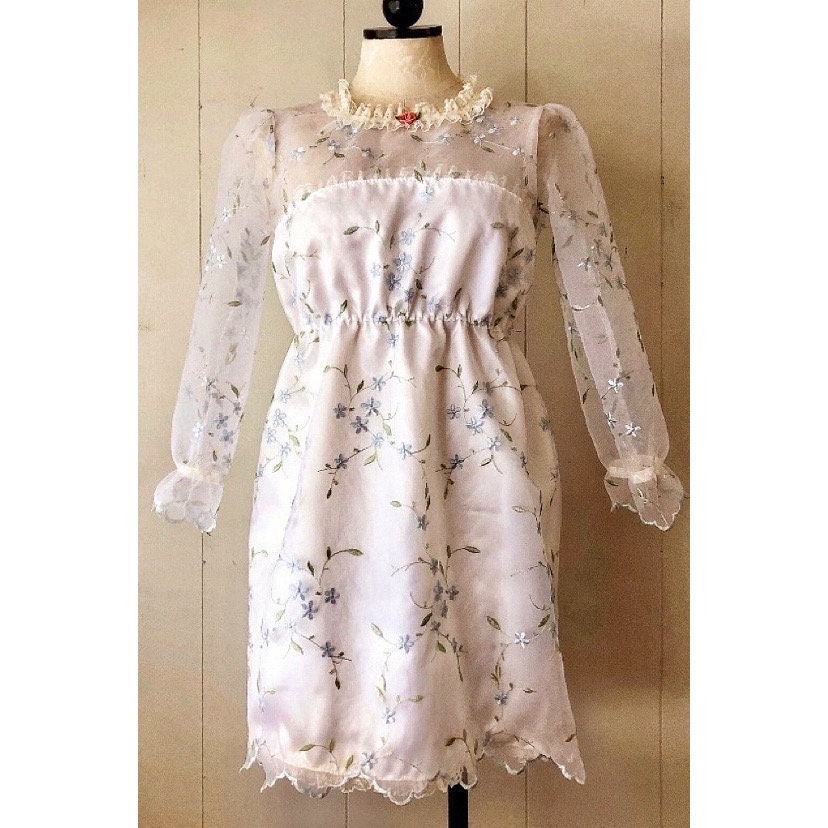 Flounce sleeve frill trim star sequin mesh dress discount