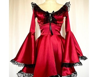 Dark Red Velvet House of Nicholas Stretch Evening Dress & Shawl Uk 10 - Etsy