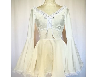 The Katie Mae Dress- Vintage inspired  Cotton Babydoll with Bell Sleeves