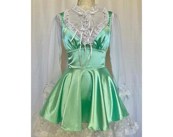 The Deidre Dress in Blue Cotton
