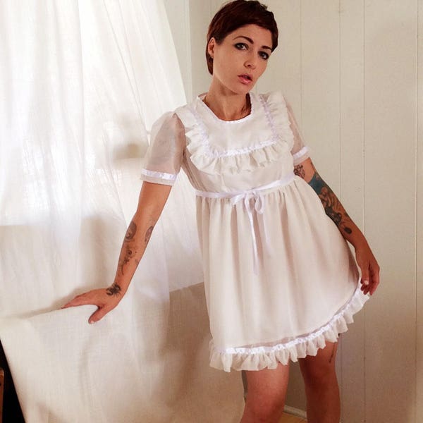 Courtney Babydoll- womens dresses- grunge- 90's- white babydoll