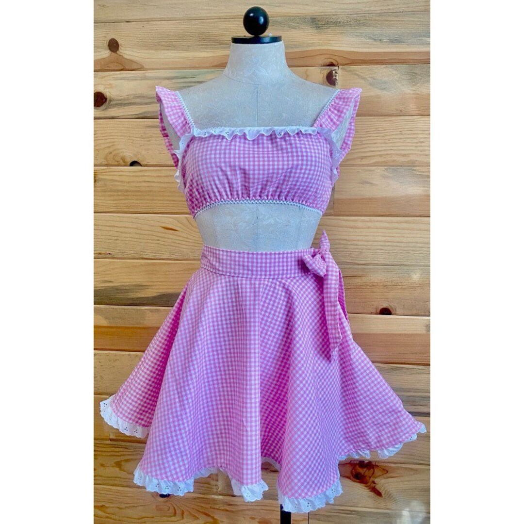 Caroline Gingham Set- Pink