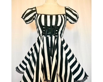 The Striped Tori Barmaid Dress