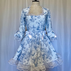 The Yessina Dress- French Toile coquette style dress