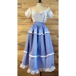 The Patsy Dress- country midi vintage western gingham dress