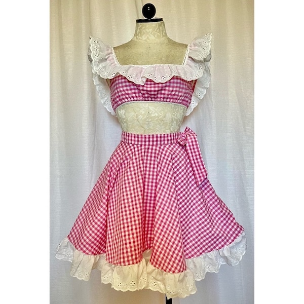 Dolly Set- gingham crop top and matching skirt