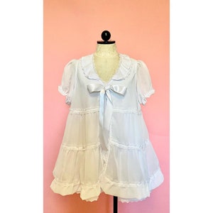 The Lexi Babydoll- Chiffon Babydoll Layered Ruffle & Bow Details