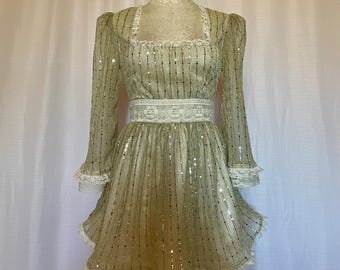 Glamazon 60s Gold Sequinned Babydoll Dress - Etsy
