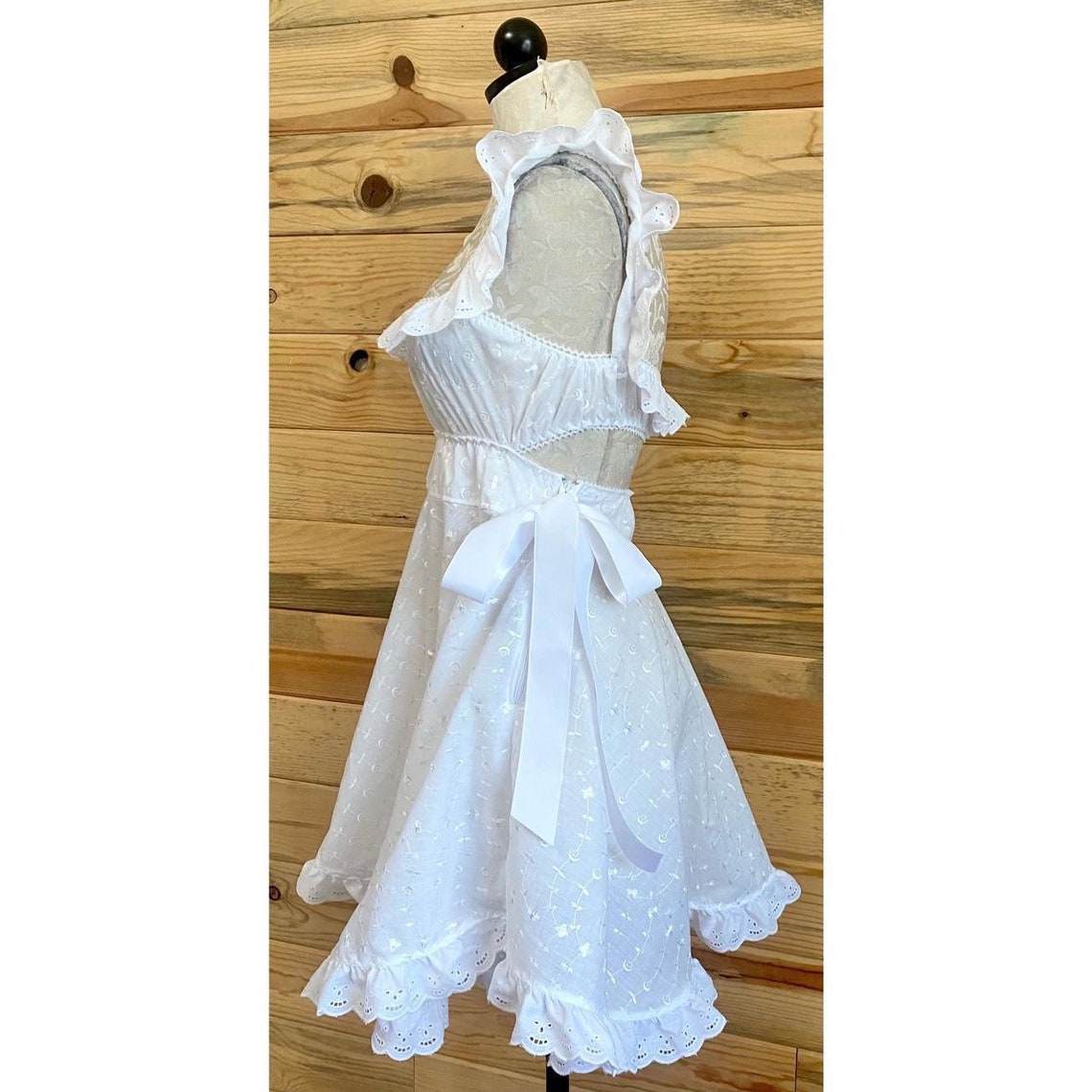 The Dolly Dress in White Eyelet