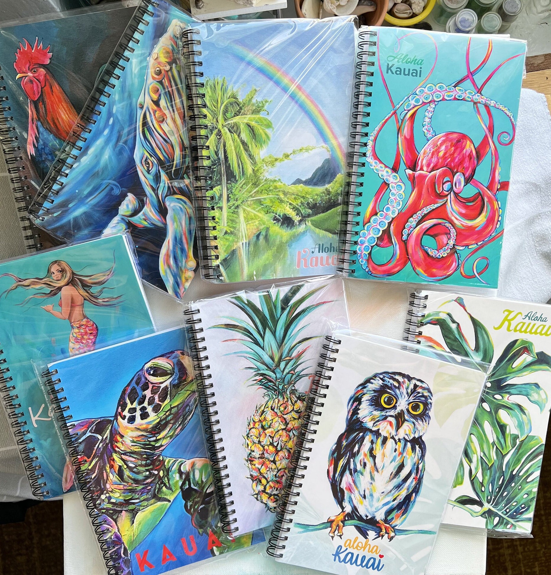 Aloha Kauai Notebook, Tropical Hawaii Art, Lined Spiral Journal - Etsy