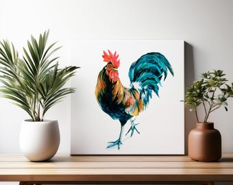 Kauai Rooster Print, Hawaiian Chicken, Kauai Wildlife