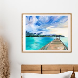 Hanalei Bay Pier Art Print, Northshore Kauai Destination, Hawaii Artist